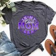 Cheer Mom In Her Purple Era Best Cheerleading Mother Bella Canvas T-shirt Heather Dark Grey