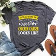 Chicken Chaser Job Title Employee Worker Chicken Chaser Bella Canvas T-shirt Heather Dark Grey