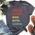 Chicken Chaser Man Myth Legend Bella Canvas T-shirt Heather Dark Grey