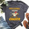 Chicken Professional Chaser Farmer Farm Bella Canvas T-shirt Heather Dark Grey