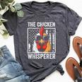 The Chicken Whisperer Farmer Animal Farm For Women Bella Canvas T-shirt Heather Dark Grey