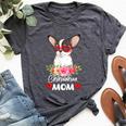 Chihuahua Mom Mama Sunglasses Flower Dog Lover Owner Womens Bella Canvas T-shirt Heather Dark Grey