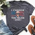 I Choose The Felon 2024 Republican Patriot Women Bella Canvas T-shirt Heather Dark Grey