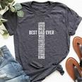 Christian Best Dad Ever Religious Blessed Daddy Fathers Day Bella Canvas T-shirt Heather Dark Grey