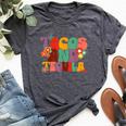 Cinco De Mayo Theme Bachelorette Party Tacos And Tequila Bella Canvas T-shirt Heather Dark Grey