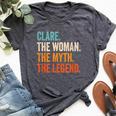 Clare The Woman The Myth The Legend First Name Clare Bella Canvas T-shirt Heather Dark Grey