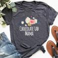 Colored Saying Chocolate Lab Mama Bella Canvas T-shirt Heather Dark Grey