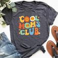 Cool Moms Club Groovy Mother's Day Floral Flower Bella Canvas T-shirt Heather Dark Grey