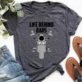 Cool Vintage Motorcycle Cute Life Behind Bars Bella Canvas T-shirt Heather Dark Grey