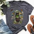 Cottagecore Aesthetic Frog Cute Mushroom Kawaii Moon Vintage Bella Canvas T-shirt Heather Dark Grey