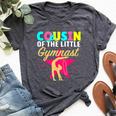 Cousin Little Gymnast Girl Birthday Gymnastics Themed Party Bella Canvas T-shirt Heather Dark Grey
