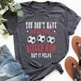 Crazy Sports Mom Soccer Mama For Women Bella Canvas T-shirt Heather Dark Grey