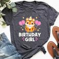 Cute Birthday Girl Tiger Bella Canvas T-shirt Heather Dark Grey