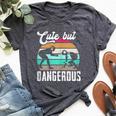 Cute But Dangerous Girls Wrestling N Girls Bella Canvas T-shirt Heather Dark Grey