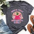 Cute Nanalan Wonderful Girl Who's That Wonderful Girl Bella Canvas T-shirt Heather Dark Grey