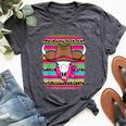 Cute Serape Western Country Cowgirl Texas Rodeo Girls Bella Canvas T-shirt Heather Dark Grey