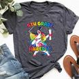 Dabbing 5Th Grade Unicorn Graduation Class Of 2021 Nailed It Bella Canvas T-shirt Heather Dark Grey