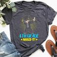 Dabbing 6Th Grade Nailed It Boys 6Th Grade Graduation Bella Canvas T-shirt Heather Dark Grey