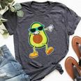 The Dabbing Avocado Plant Green Food Lover Bella Canvas T-shirt Heather Dark Grey