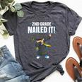 Dabbing Graduation Boy 2Nd Grade Nailed It Class Of 2024 Bella Canvas T-shirt Heather Dark Grey