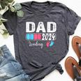 Dad 2024 Loading A Girl Or A Boy Baby Pregnancy Announcement Bella Canvas T-shirt Heather Dark Grey