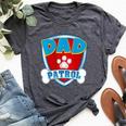 Dad Of The Birthday Boy Girl Dog Paw Family Matching Bella Canvas T-shirt Heather Dark Grey