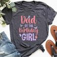 Dad Of The Birthday Girl Butterfly Party Matching Family Bella Canvas T-shirt Heather Dark Grey