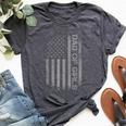 Dad Of Girls Father's Day American Flag 4Th July Dad Bella Canvas T-shirt Heather Dark Grey