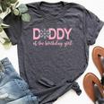 Daddy Of The Birthday Girl Winter Onederland 1St Birthday Bella Canvas T-shirt Heather Dark Grey