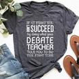 Debate Teacher Succeed Appreciation Bella Canvas T-shirt Heather Dark Grey