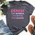 Denise The Woman The Myth Legend Name Personalized Women Bella Canvas T-shirt Heather Dark Grey
