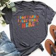 I Don't Know I Just Work Here Jokes Sarcastic Bella Canvas T-shirt Heather Dark Grey