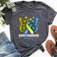 Down Syndrome Awareness Butterfly Down Syndrome Support Bella Canvas T-shirt Heather Dark Grey