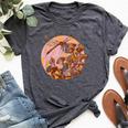 Dragonfly And Mushrooms Cottage Core Bella Canvas T-shirt Heather Dark Grey