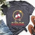 Drinking Wine And Watching My Total Solar Eclipse Glasses Bella Canvas T-shirt Heather Dark Grey