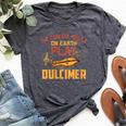 Dulcimer Music Lover Mountain Dulcimer Player Bella Canvas T-shirt Heather Dark Grey