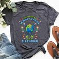 Earth Day Teacher The Future Of Earth Is In My Classroom Bella Canvas T-shirt Heather Dark Grey