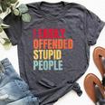 I Easily Offended Stupid People Vintage Bella Canvas T-shirt Heather Dark Grey