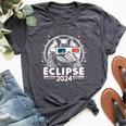 Eclipse 2024 Totally Texas Armadillo Eclipse Bella Canvas T-shirt Heather Dark Grey