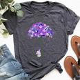 Elephant I Will Remember For You Sunflower Alzheimer Bella Canvas T-shirt Heather Dark Grey