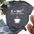 EMc Energy Is Milk And Coffee Formula Science Bella Canvas T-shirt Heather Dark Grey