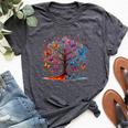 Enchanted Butterfly Tree Bella Canvas T-shirt Heather Dark Grey