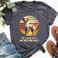 English Setter My Better Half Bella Canvas T-shirt Heather Dark Grey