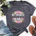 My Favorite People Call Me Mama Floral Mother's Day Bella Canvas T-shirt Heather Dark Grey
