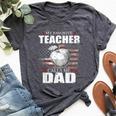 My Favorite Teacher Calls Me Dad Flag Teacher Bella Canvas T-shirt Heather Dark Grey