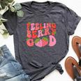 Feeling Berry Good Strawberry Festival Season Girls Bella Canvas T-shirt Heather Dark Grey