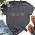 Feral Gay Lgbt Gay Bi Pan Trans Pride Meme Rainbow Flag Bella Canvas T-shirt Heather Dark Grey