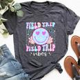 Field Day Field Trip Vibes Fun Day Groovy Teacher Student Bella Canvas T-shirt Heather Dark Grey