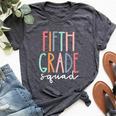 Fifth 5Th Grade Squad Teacher Crew Back To School Team Bella Canvas T-shirt Heather Dark Grey