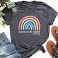 Fighting For My Rainbow Ivf Strong Infertility Egg Retrieval Bella Canvas T-shirt Heather Dark Grey